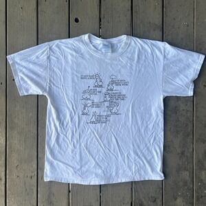 Vintage Y2K Vulgar "it ain't easy being a dick" funny Quote T-shirt Size L